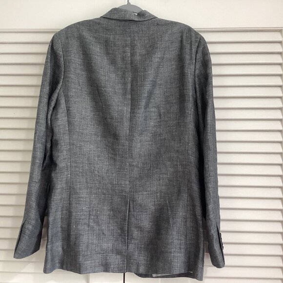 BANANA REPUBLIC 100% Linen Blazer, Men's 40L Grey Slim Fit - Picture 12 of 13